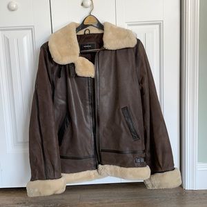 Colebrook leather coat